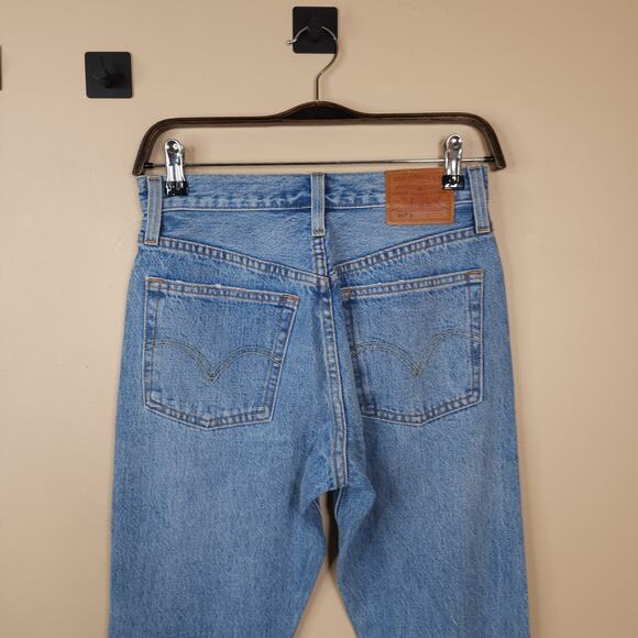 Levi's Premium 501 Skinny Button Fly Jeans Light Wash Size 24 - Picture 7 of 12